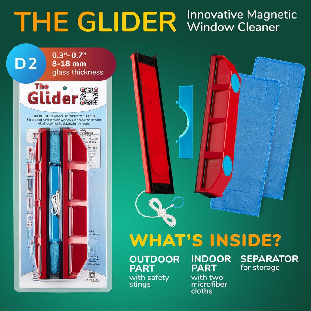 The Glider D2 Window Cleaner for Double Glazed windows Tyroler