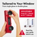 גליידר D2 AFC | מנקה חלונות מגנטי מתכוונן  לחלונות בעלי זכוכית בודדת או כפולה בעובי בין 2-18 מילימטר
