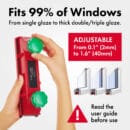 גליידר D4 AFC | מנקה חלונות מגנטי מתכוונן אוניברסלי -  לחלונות בעלי זכוכית בודדת, כפולה או כפולה עבה במיוחד בעובי בין 2-40 מילימטר