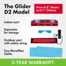 Classic Series:  The Glider D2 | Fit To  8-18 mm / 0.3''-0.7'' Window Thick
