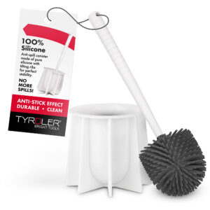 Antibacterial Toilet Brush - 100% Silicone - White