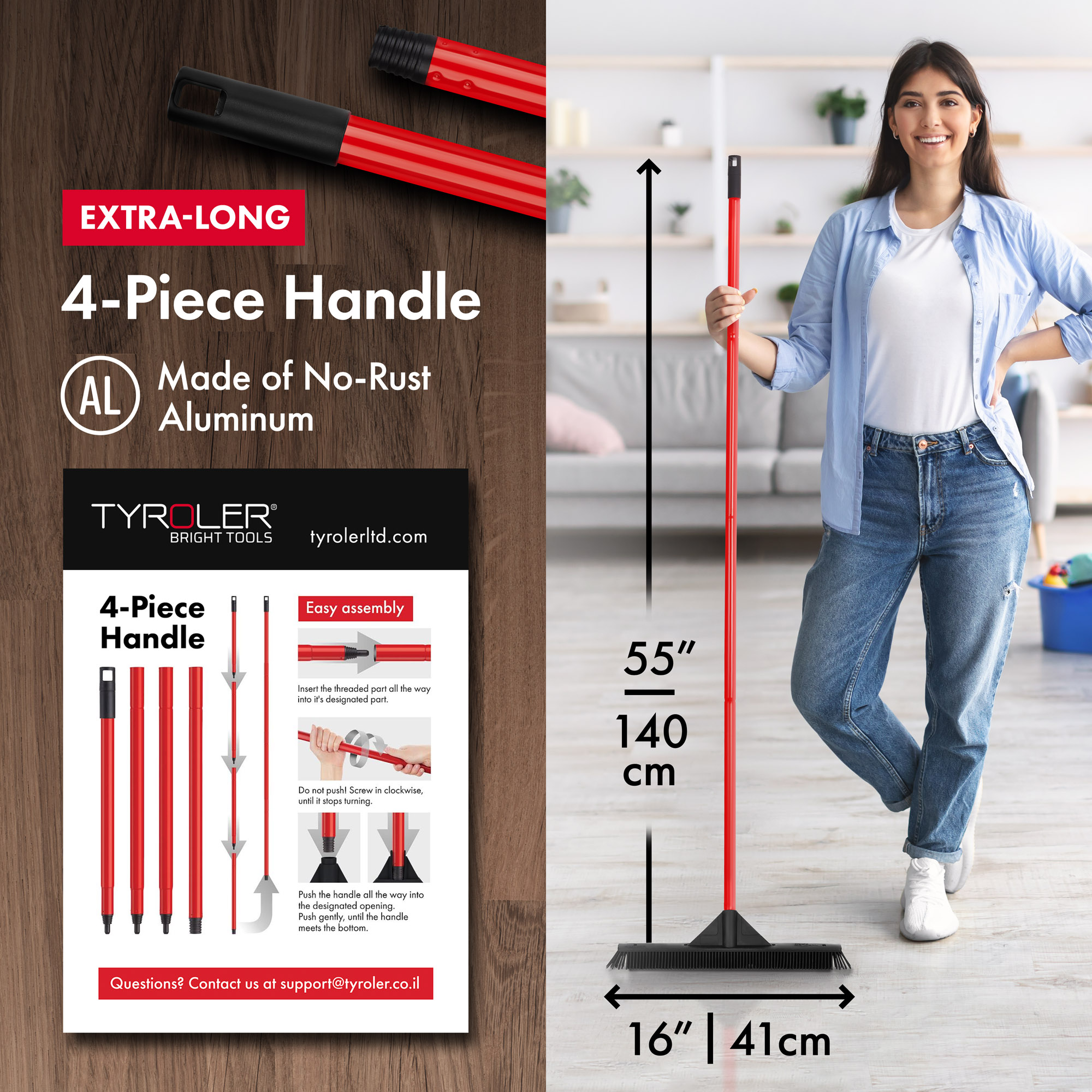 Extra-Long 4-Piece Handle