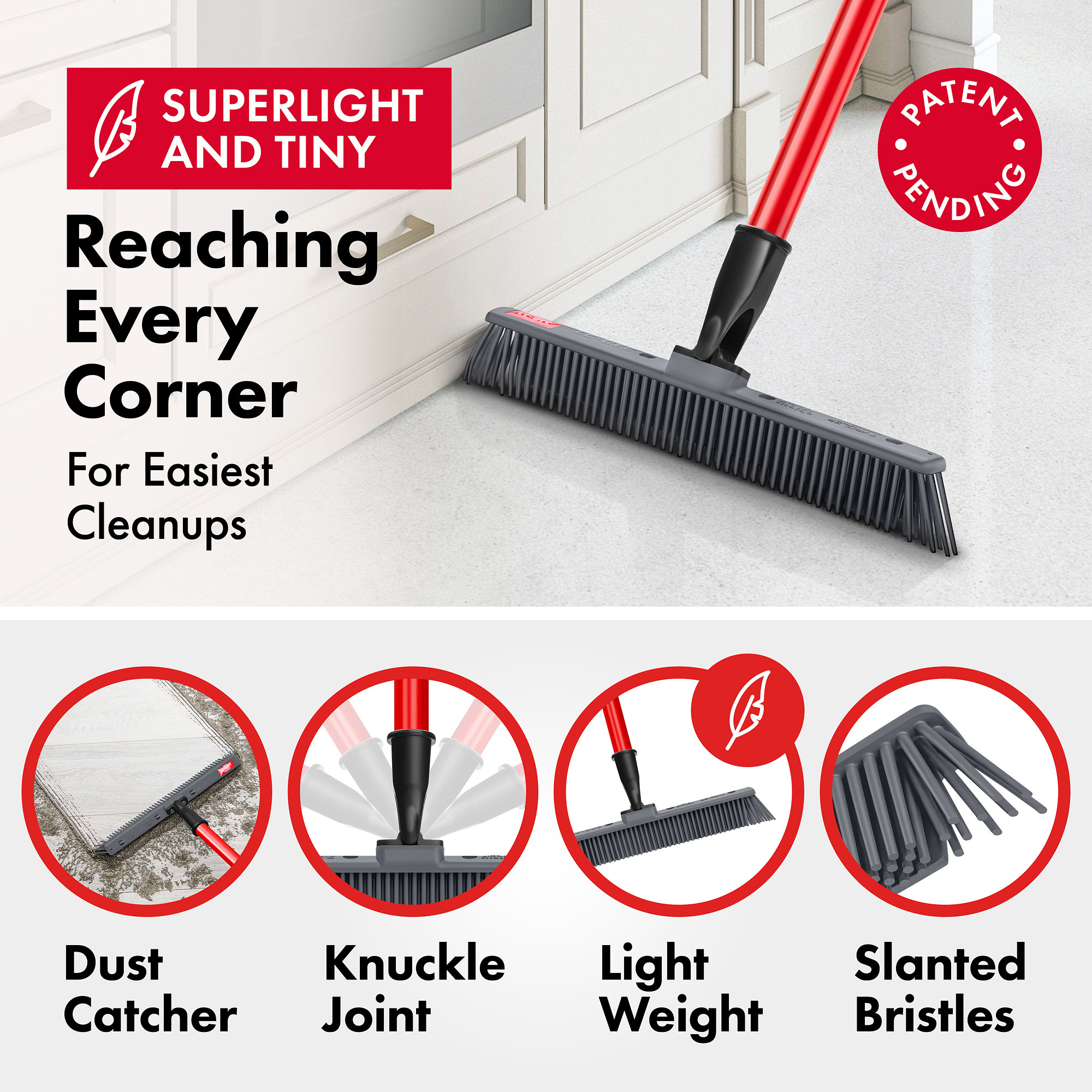 Japanese Rubber Broom for Effortless Sweeping