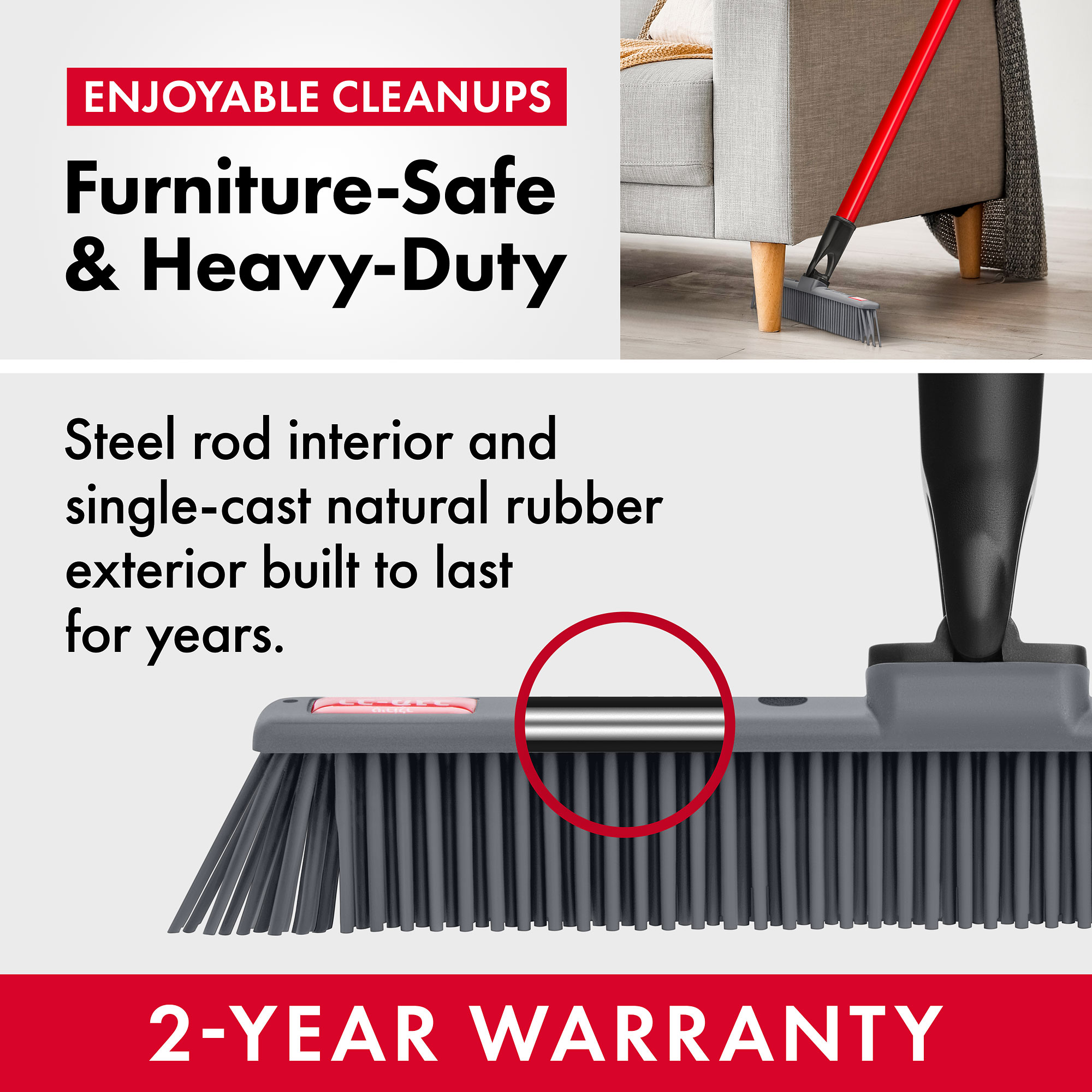 Japanese Rubber Broom for Effortless Sweeping